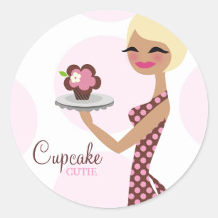 311-Candie a etiqueta de Cutie do cupcake