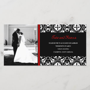 311-CARÃO VERMELHO CARTÃO DE FOTO DE CASAMENTO