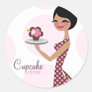 311-Carlie a etiqueta de Cutie do cupcake