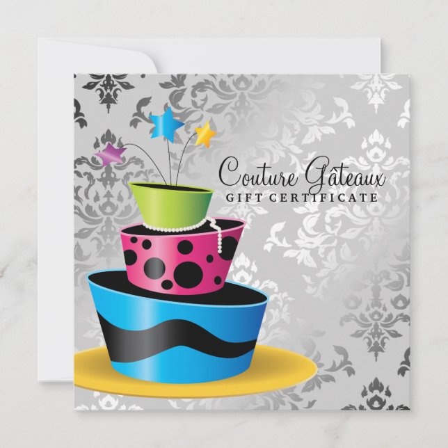311 Certificado de Presente de Couture Gâteaux (Frente)