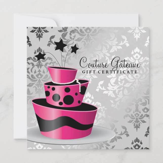311 Certificado Gâteaux Gift de Couture - Rosa Que (Frente)
