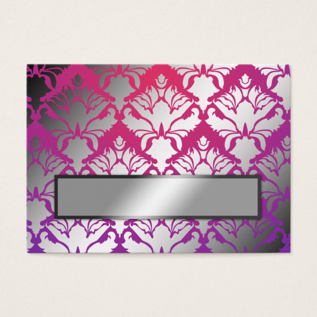 311-Damask Shimmer Purple Name Card Setting (Frente)
