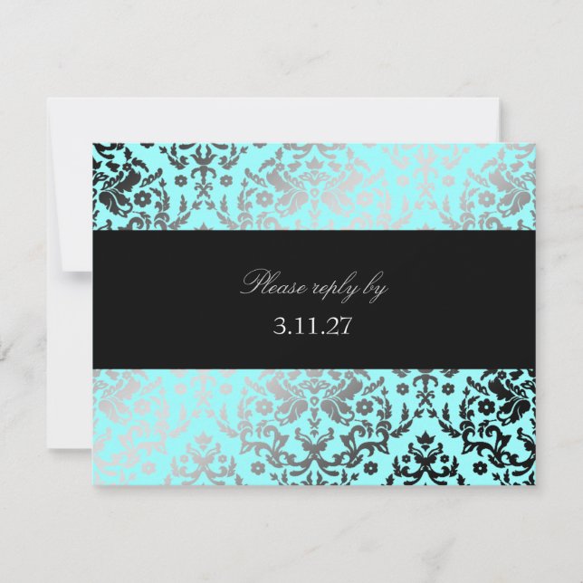 311-Dazzling Damask Turquoise RSVP (Frente)