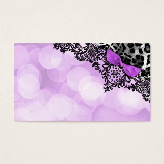 311 Dream in Leopard and Lace Violet Name Card (Frente)
