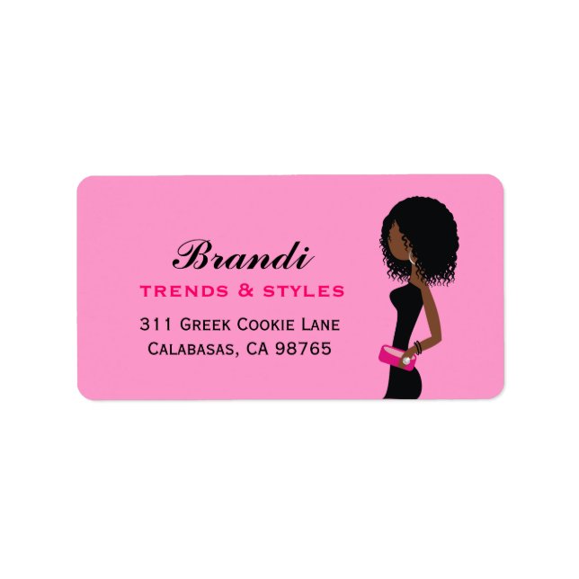 311 Etiquetas de Cabelo Curly Afro-Americanas Fash (Frente)
