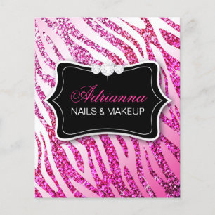 311 Folheto de Zebra, cor-de-rosa