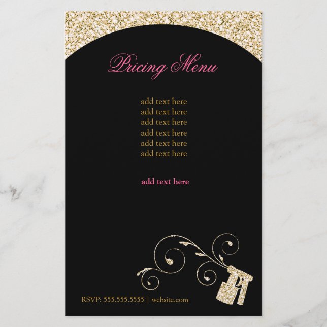 311 Folheto Dourado Faux Sparkle (Frente)