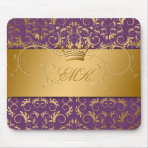 311-Golden diVine o mousepad do roxo da beringela