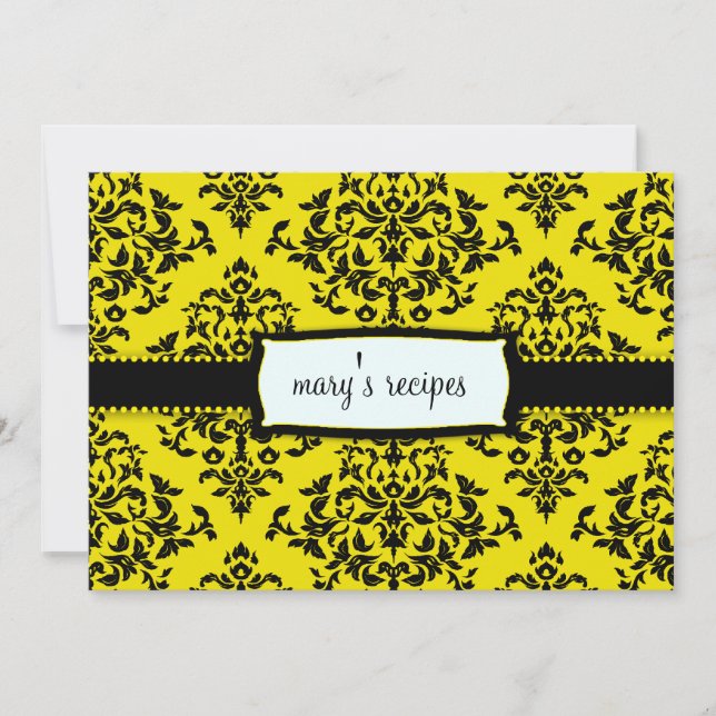 311-Iching no bolo - Bee Recipe Card (Placa de rec (Frente)