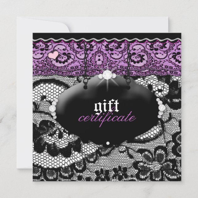 311-Lace De Luxe - Certificado De Presente Violeta (Frente)
