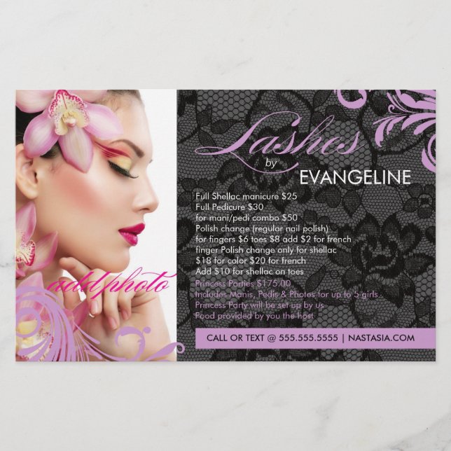 311 Lilac & Lace Lashes Por Folheto (Frente)