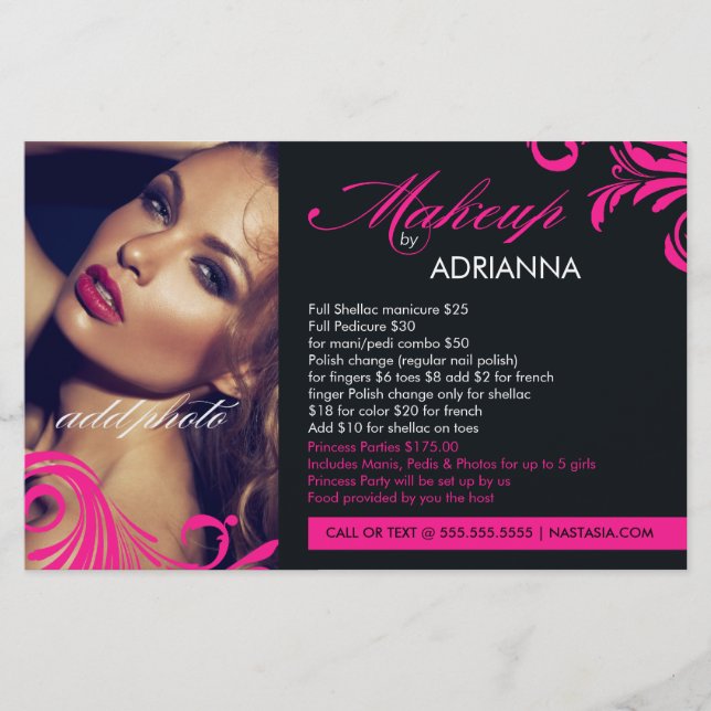 311 Maqueamento Rosa Quente Por Panfleto (Frente)