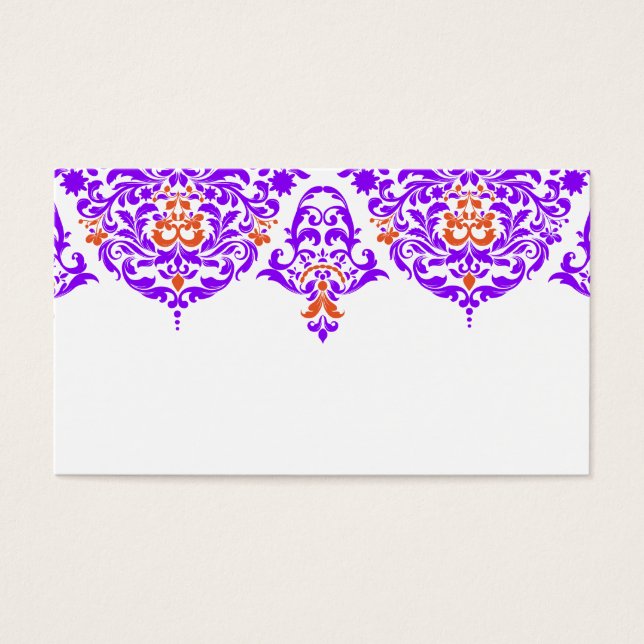 311 Mon Cherie Damask Fabuloso Laranja Roxo (Frente)