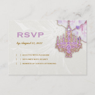 311 RSVP Metálico Glitzy Púrpura Chandelier