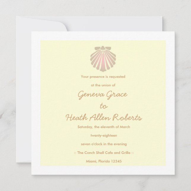311-Sweet Shell Ecru Convite (Frente)