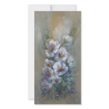 318 floral branco cartão 4 x 8"
