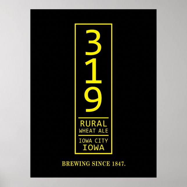 319 Cerveja de Trigo Rural Poster (Frente)