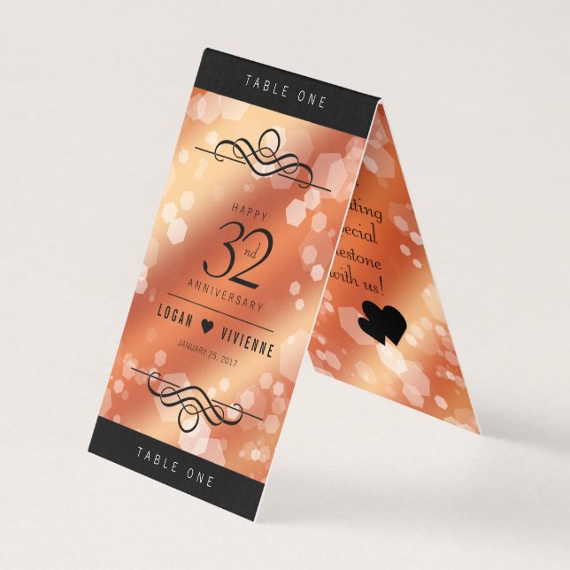 32º aniversário de casamento em Bronze (Frente)