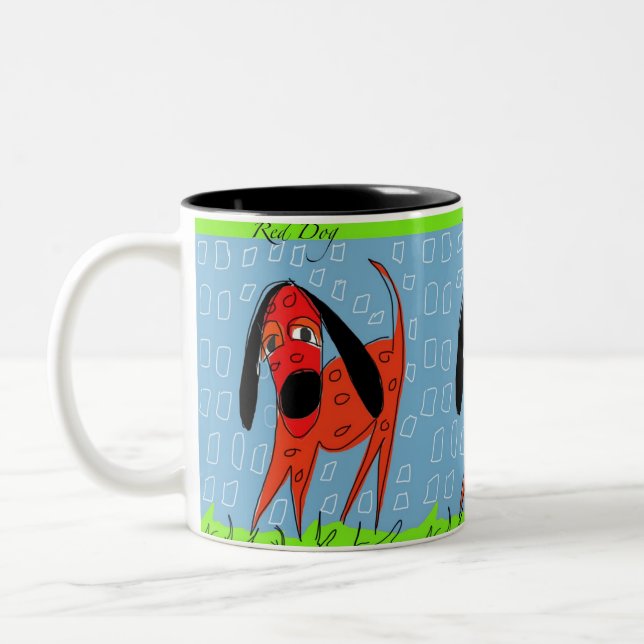 325 ml Caneca - Cão Vermelho (Esquerda)
