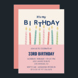 33º aniversário convite Funny Birthday Candle<br><div class="desc">33º aniversário convite Funny Birthday Candle</div>
