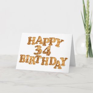 34º Cartão de aniversário para um amante de biscoi