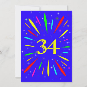 34º Explosão de Convite de aniversário