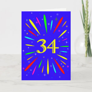 34.º Cartão de Explosão de Aniversário