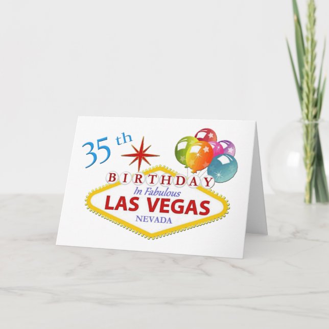 35o Padrão do cartão de aniversário de Las Vegas (Frente)