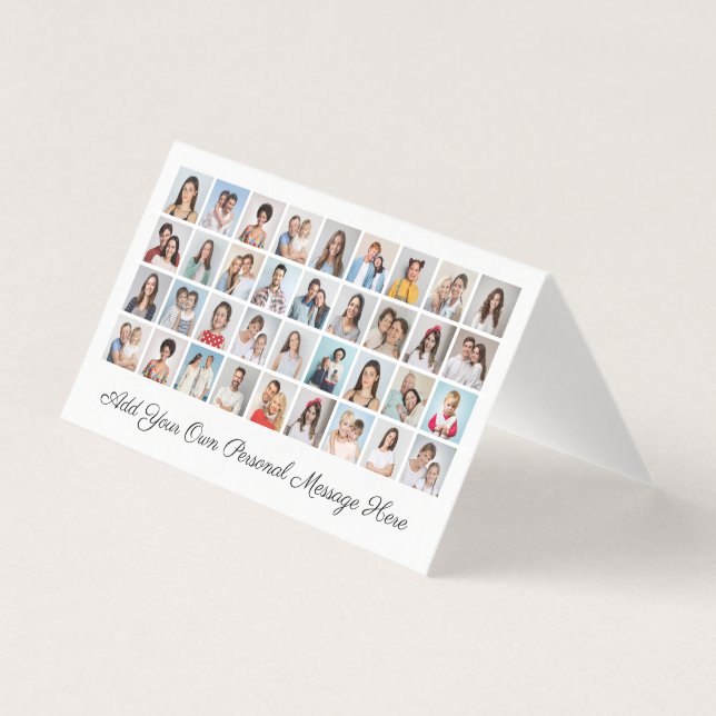 36 Colagem de Fotos Adicione seu Pacote de Cartões (Frente)