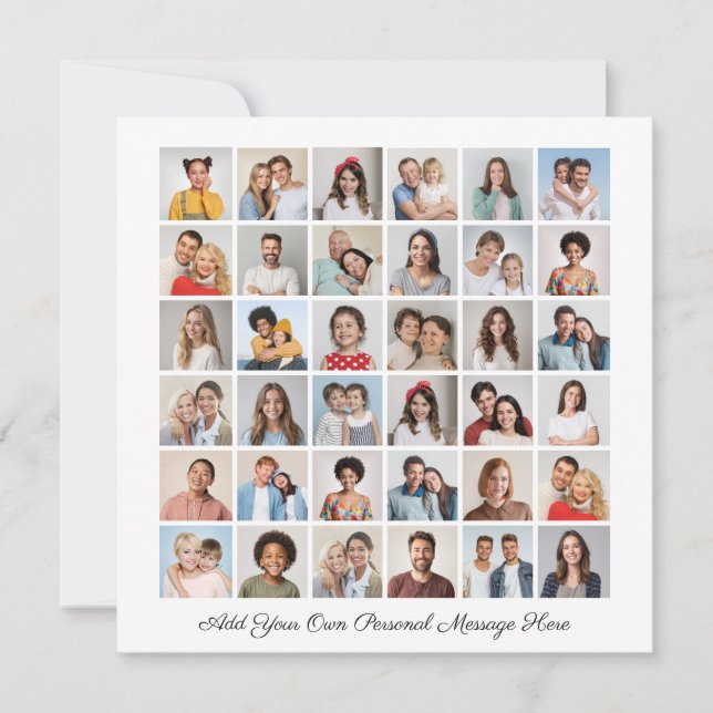 36 Colagem de Fotos Adicione Sua Própria Placa Pla (Frente)