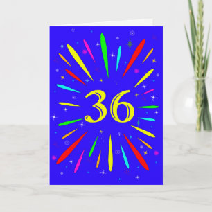 36.o Cartão de Explosão de Aniversário