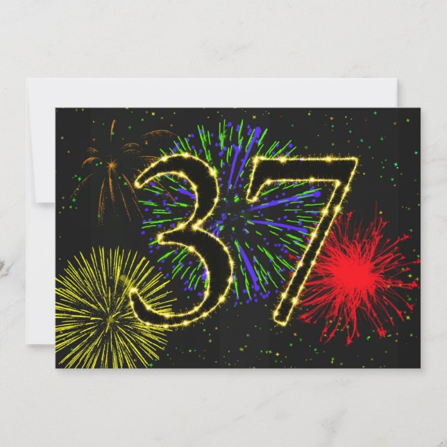 37º convite à festa de aniversário (Frente)