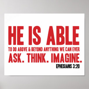3:20 de Ephesians do poster da bíblia pode -