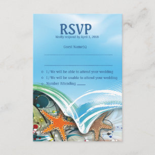 3,5" x 5" cartão de casamento do casal RSVP da