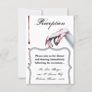 3,5x5 Cartão de recepção vampiro de sangue zombie