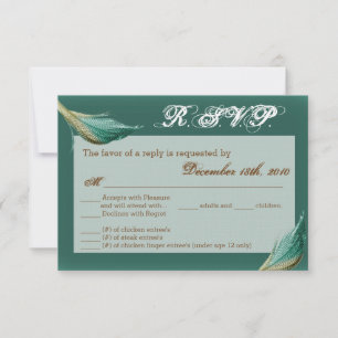 3.5x5 R.S.V.P. Cartão Animal Quail Feather Mono