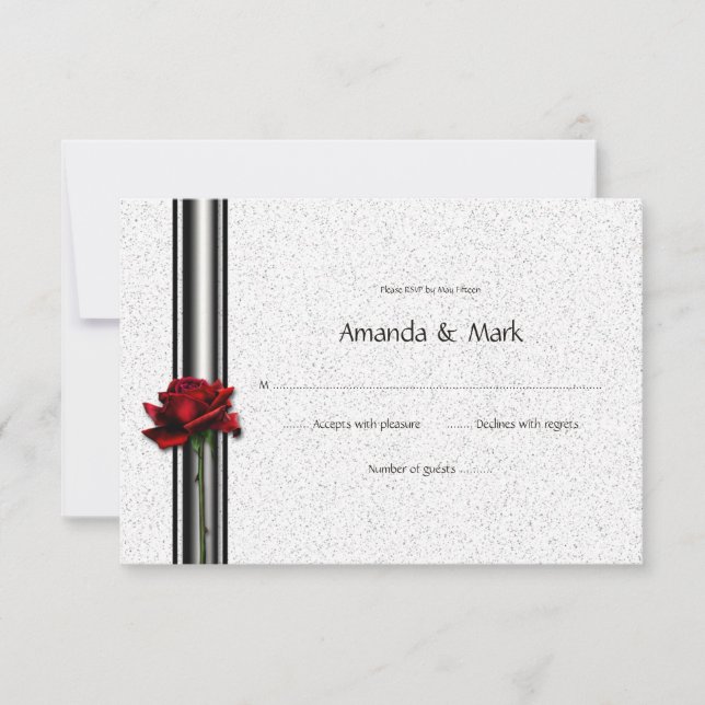 3.5x5 Rosa Vermelha RSVP (Frente)