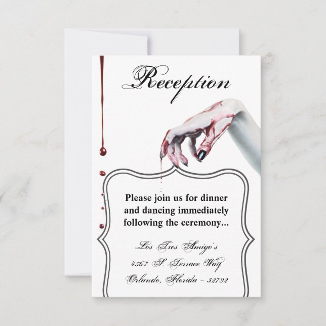 3,5x5 Vampiro vampiro de sangue zombie com cartão  (Frente)