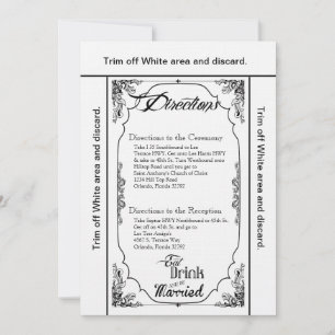 3,5x6 Direção Cartão Bebida Casada Branca