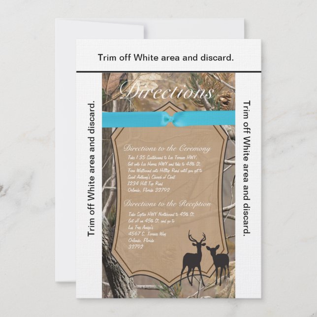 3,5x6 Direções Caçadores de Cartão Camo Camoflauge (Frente)