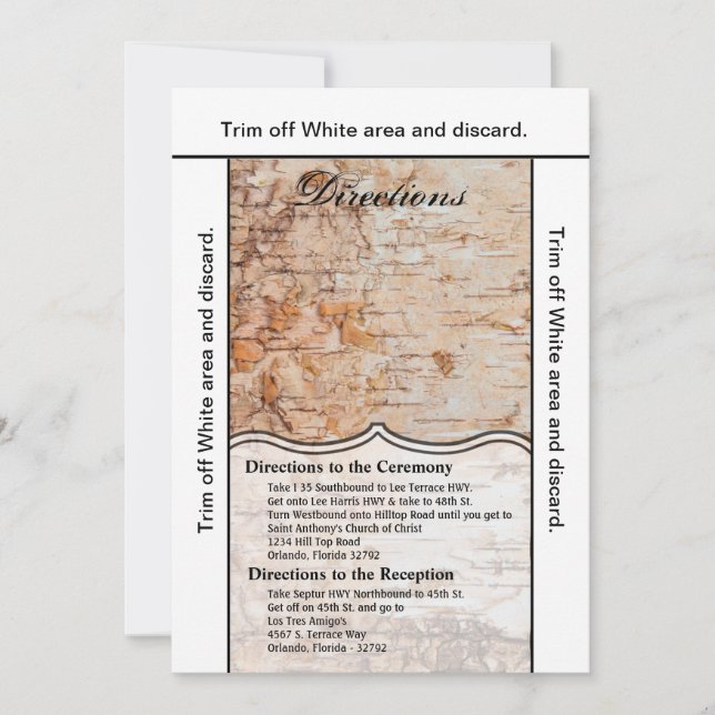 3.5x6 Direções Cartão de depósito de madeira em ca (Frente)