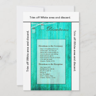 3,5x6 Direções Cartão Mason Jar String Luzes Madei