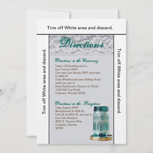 3,5x6 Direções Cartão País Russo Mason Jar Lac (Frente)