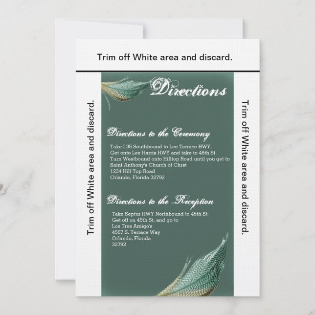 3.5x6 Direções Cartão Pássaro de Peste de Pé-Pé-Pa (Frente)