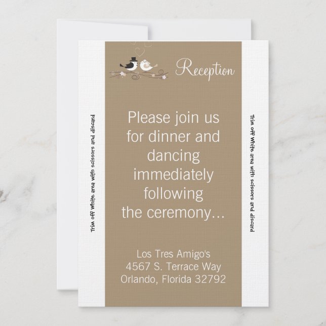 3,5x7 Cartão de Recepção Aves Brid (Frente)