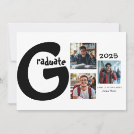 3 anúncio de graduação de colagem de fotos