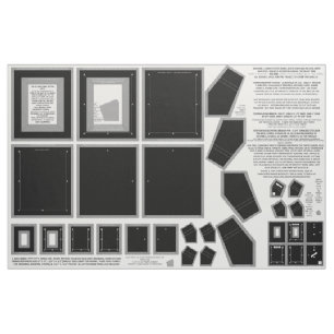 3 artesanatos de quadros de fotos do Tecido Black 