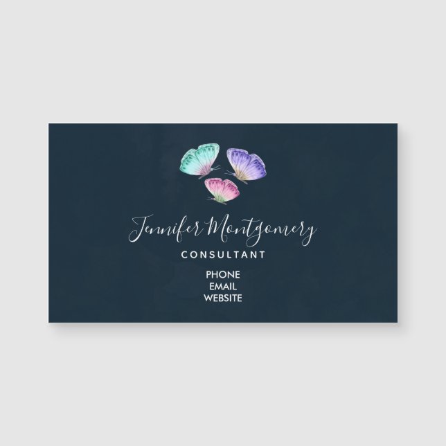 3 Borboletas Bonito de Aquarela Pastel (Frente)