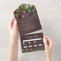 3 em 1 Casamento de Natal de Inverno Rústico