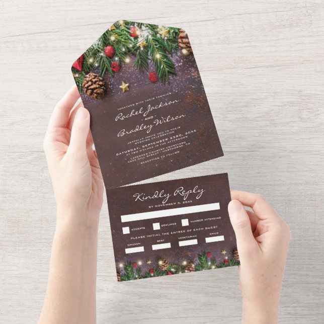 3 em 1 Casamento de Natal de Inverno Rústico (Tearaway)